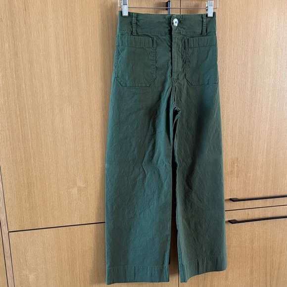 Anthropologie Pants - Anthropologie Maeve Colette Crop Wide-Leg Pants Green color Womens size 24